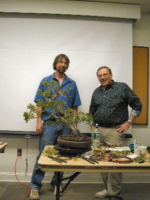 Bonsai specimen by Andy Smith with deadwood features